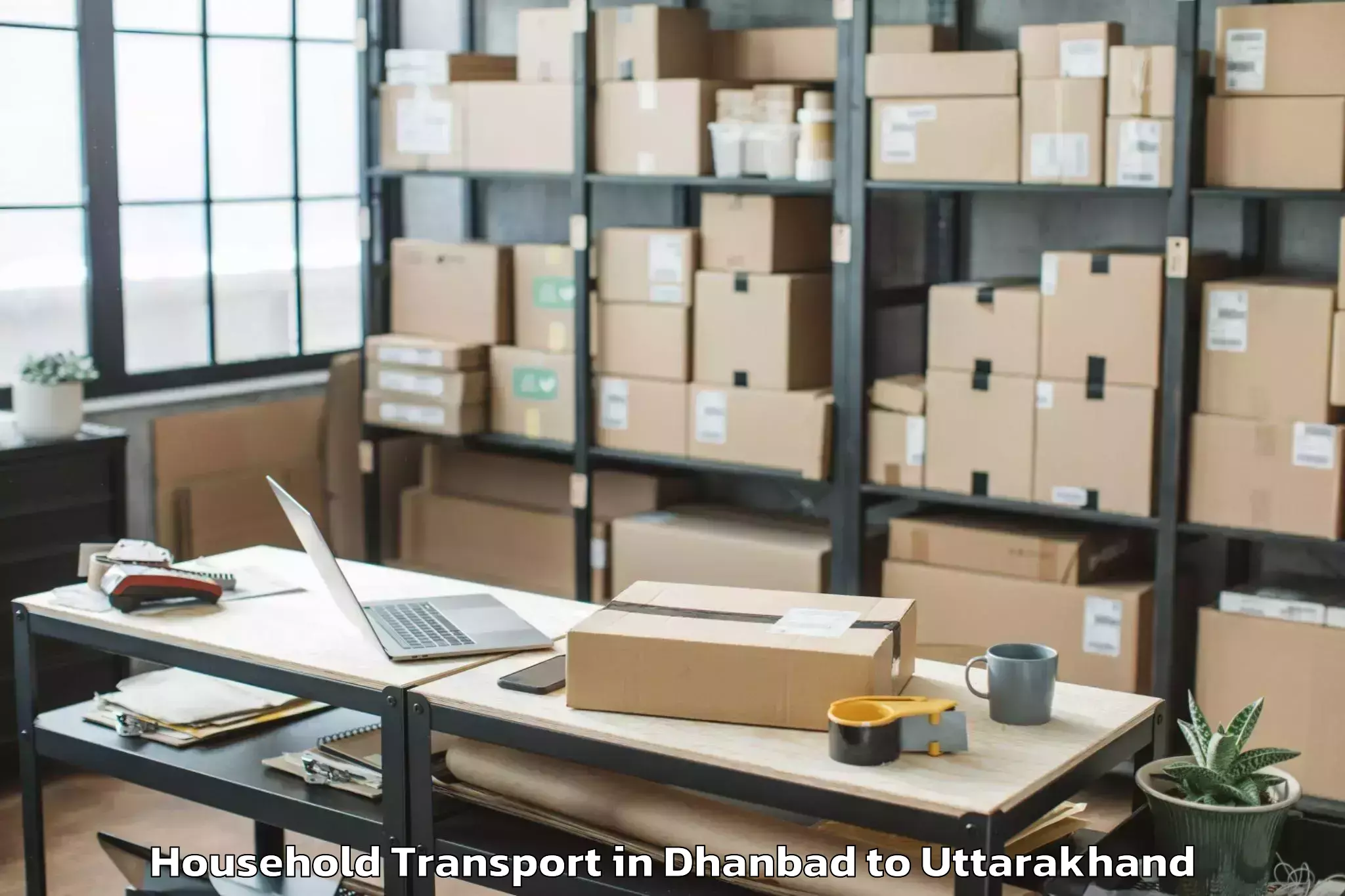 Trusted Dhanbad to Ranikhet Household Transport